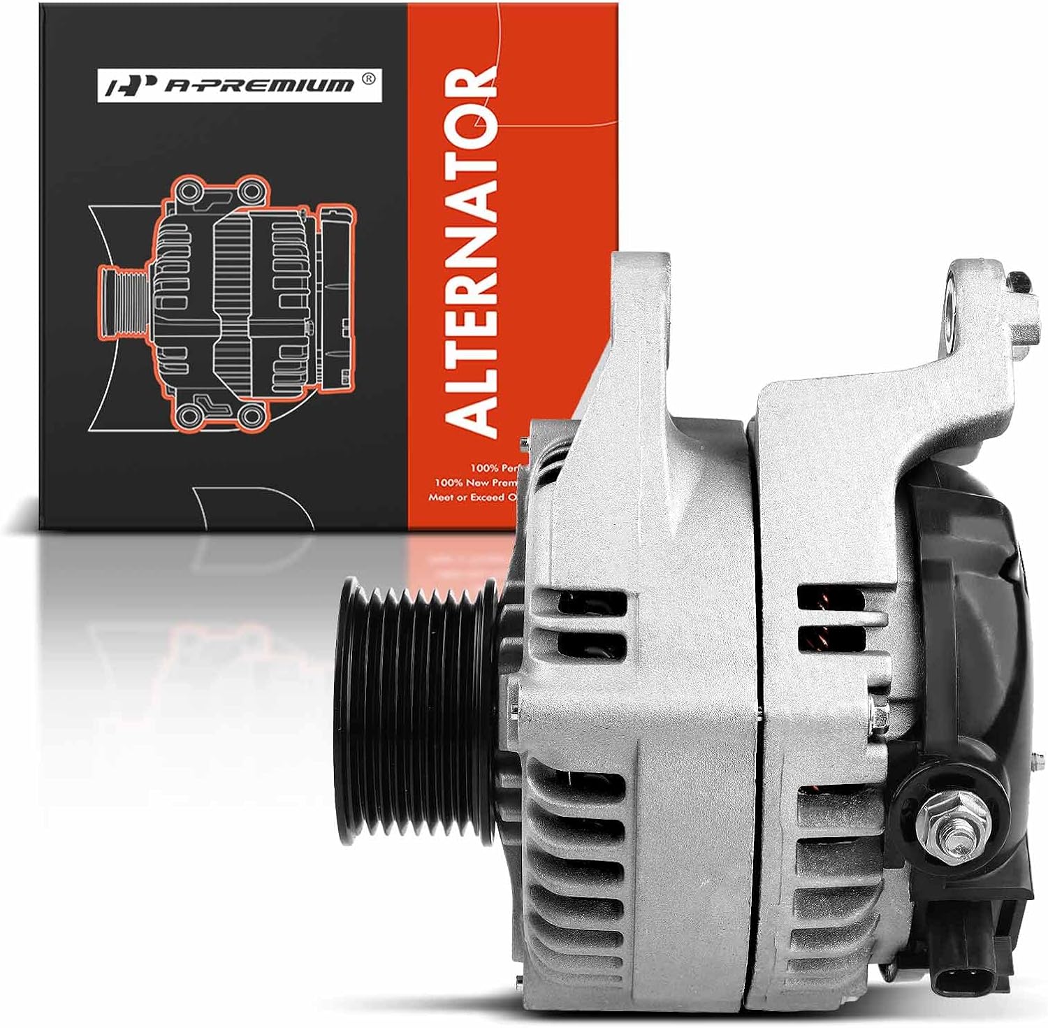A-Premium Alternator Compatible with Dodge Ram 2500/3500 2007-2010, Ram 4500/5500 2008-2010 & Ram 2500/3500/4500/5500 2011-2013, L6 6.7L, 145Amp 12V CW 8-Groove Pulley, Replace# 4801311AD