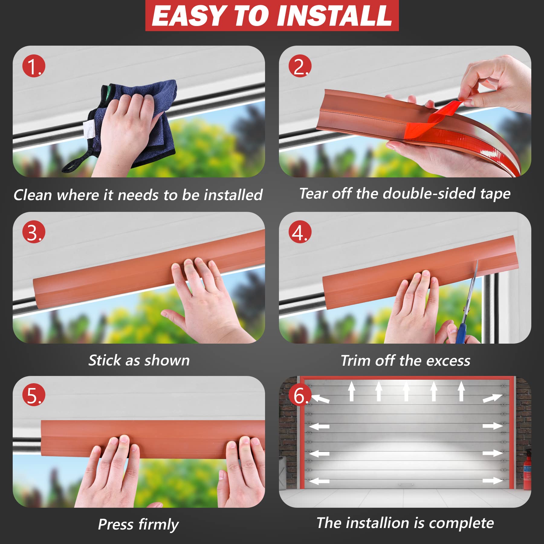 Garage Door Seal Top And Sides 36FT Universal PVC