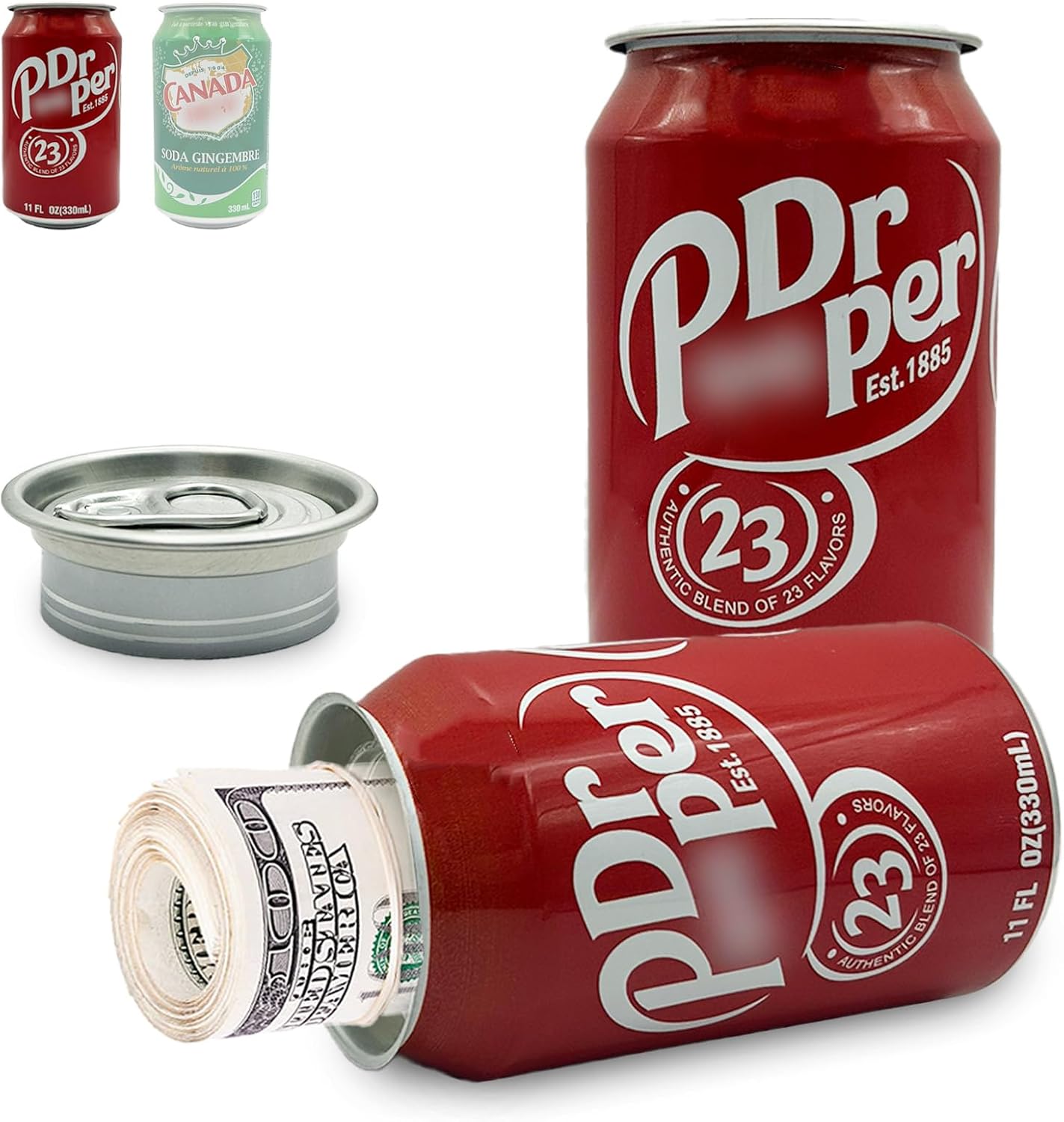 Soda Pop Can Diversion Safe, Hidden Safe Stash with Realistic Design for Secure Storage, Secret Hidden Storage for Cash, Jewelry, Keys & Small Valuables – Perfect for Home, Office, and Car - Pepper