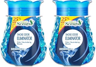 Odor Eliminator Air Freshener Set - 2 Pack Smoke Odor Eliminator Beads in Jar for Home, Bathroom, Office, More | Odor Neutralizing Beads