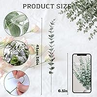 Vista 2 de ASTRYAS 15Pcs Artificial Eucalyptus Leaves Stems Fake Eucalyptus Leaves Stems Decor Faux Greenery Leaf Branches for Wedding Centerpiece Flower