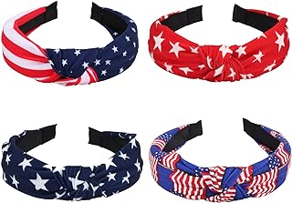 Ardorchid USA Flag Headbands American Patriotic Independence Day 4th of July Christmas Headband Hair Hoop for Women Girls