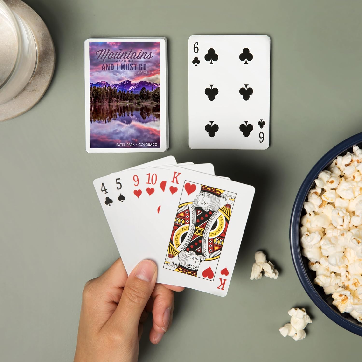 Lantern Press John Muir, The Mountains are Calling, Estes Park, Colorado, Sunset and Lake, Photograph, 52 Playing Cards for Adults, Poker Size Card Deck