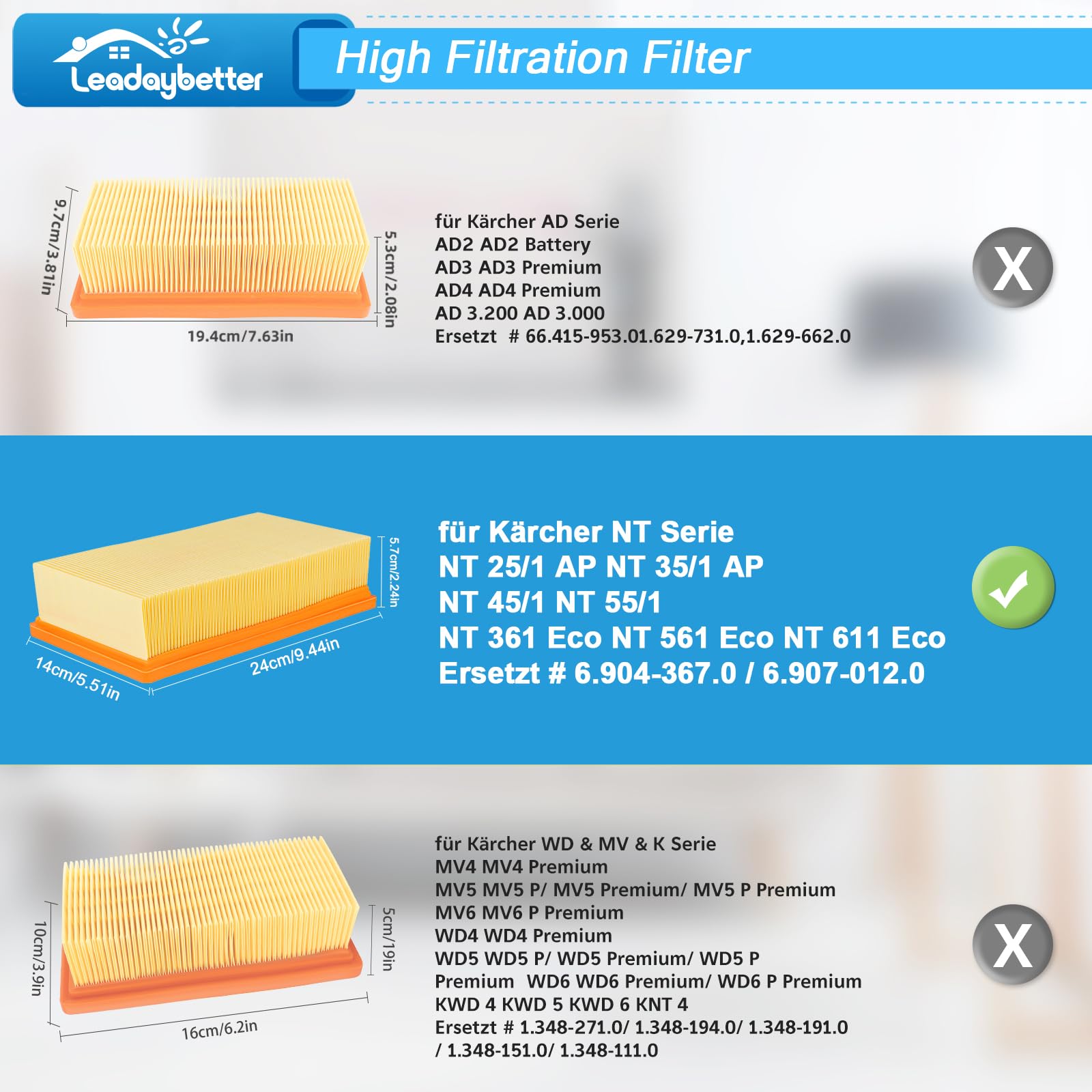 Per Bosch GAS 35 L AFC SFC+ GAS 35 M AFC Compatibile 2 X Filtri - Foto 6