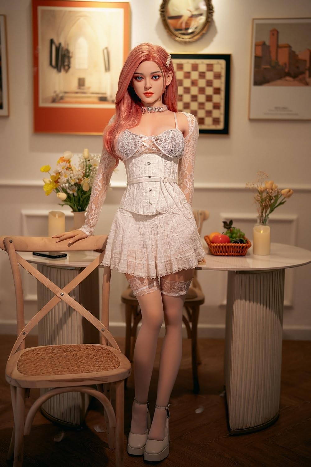 Life Size Sex Doll for Men, 5FT Full Size TPE Love Doll Realistic Female Torso Full Body Male Adult Sex Toy with Soft Jelly Breasts, Metal Skeleton, 3 Lifekike Sexual Holes for Masturbation