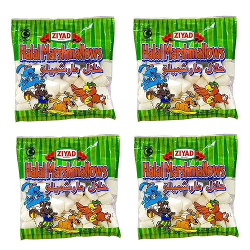 Ziyad Malvaviscos grandes gourmet Halal, sin cerdo, sin huevos, sin lácteos, sin gluten, perfectos para vacaciones y S'mores! 8.8 onzas (paquete de
