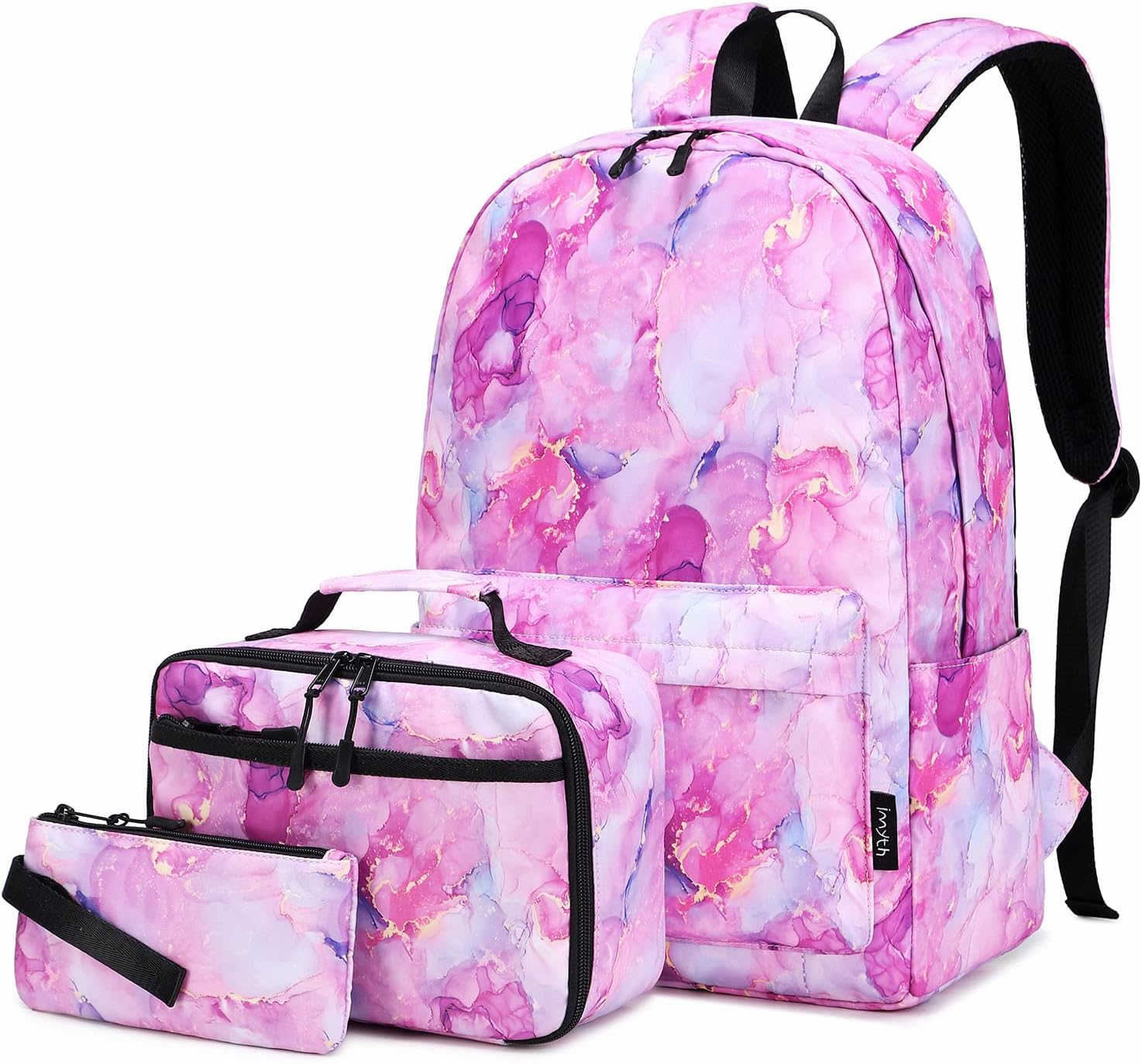 ImythGirls Backpack Lightweight Elementary School Middle School High School Cute Bookbag Configuration YKK Zipper