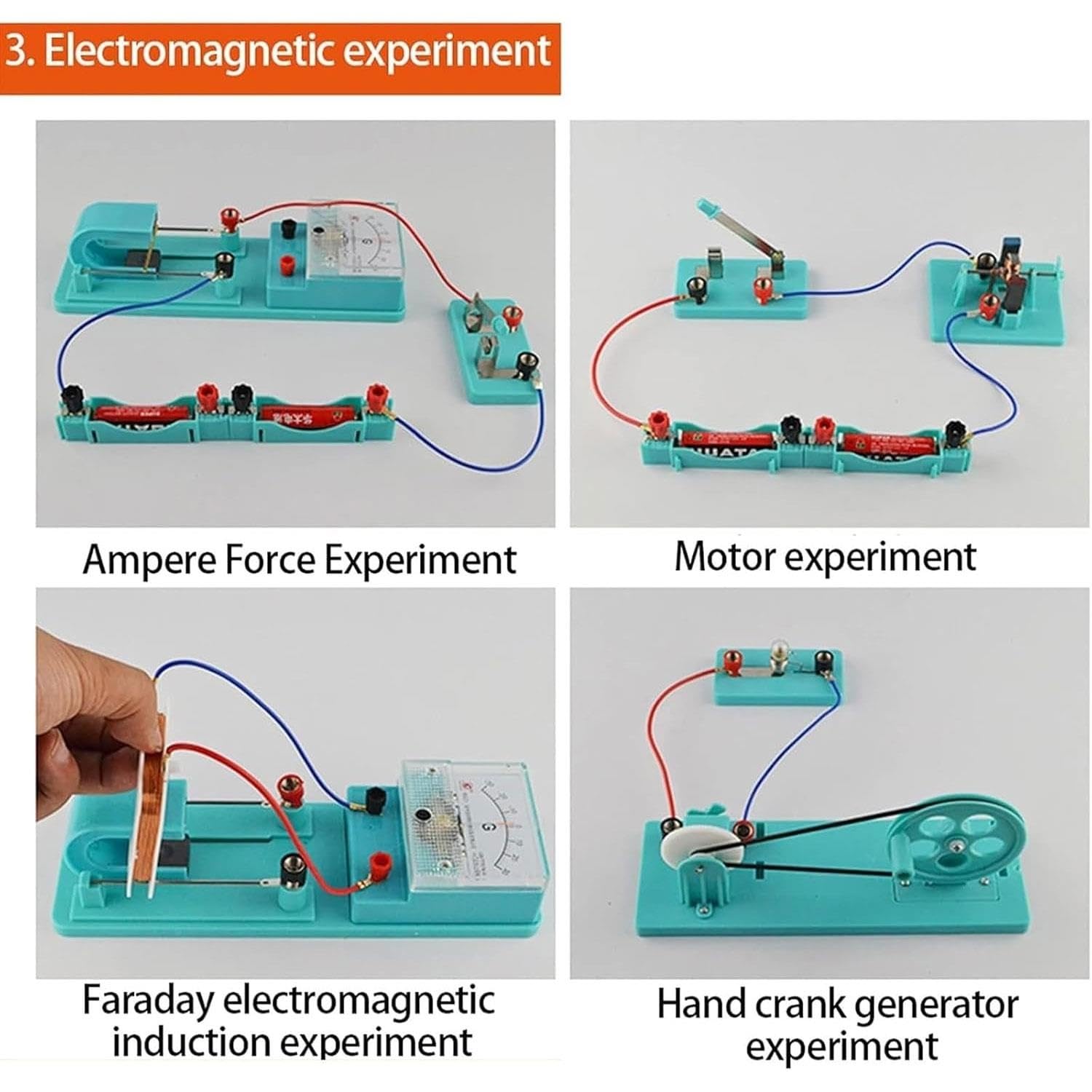 Il Principio della Campana elettrica Esperimento in Serie di Pannelli solari Circuito Ampere Conducibilità unidirezionale dei diodi Scatola for esperimenti elettrici elettromagnetici