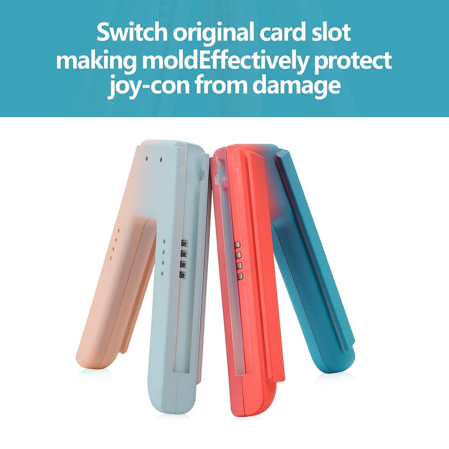 Joy-Con Charging Grip for Nintendo Switch OLED Controllers, MYCHEER Comfort Joycon Grip Controllers Portable Gradient V-Shaped Handle for Switch Joy-con Speed Charge While Play