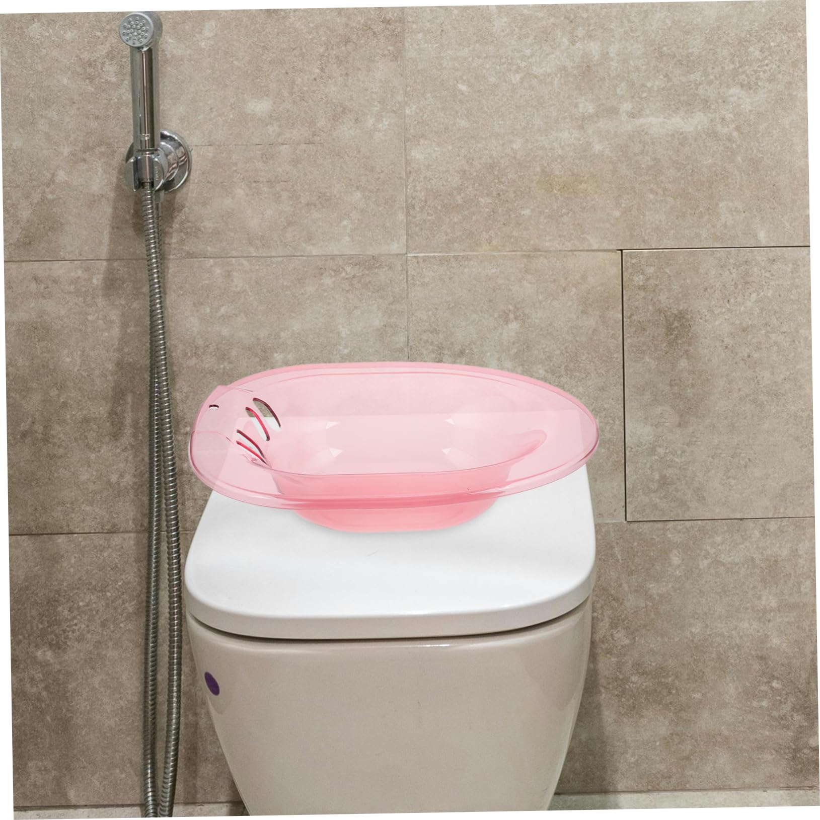 Ipetboom Vasca da Bagno Semicupio Post-partum Rosa Design Ergonomico per Sedile Wc, Multiuso per Terapia Perineale e Igiene Femminile, Adatta a Casa, Ospedali e Assistenza Anziani