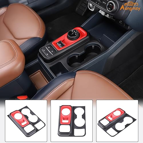 Vista 78 de Cubierta del panel de la caja de cambios de control central del automóvil, compatible con Ford Maverick 2022-2024, cubierta del panel de palanca