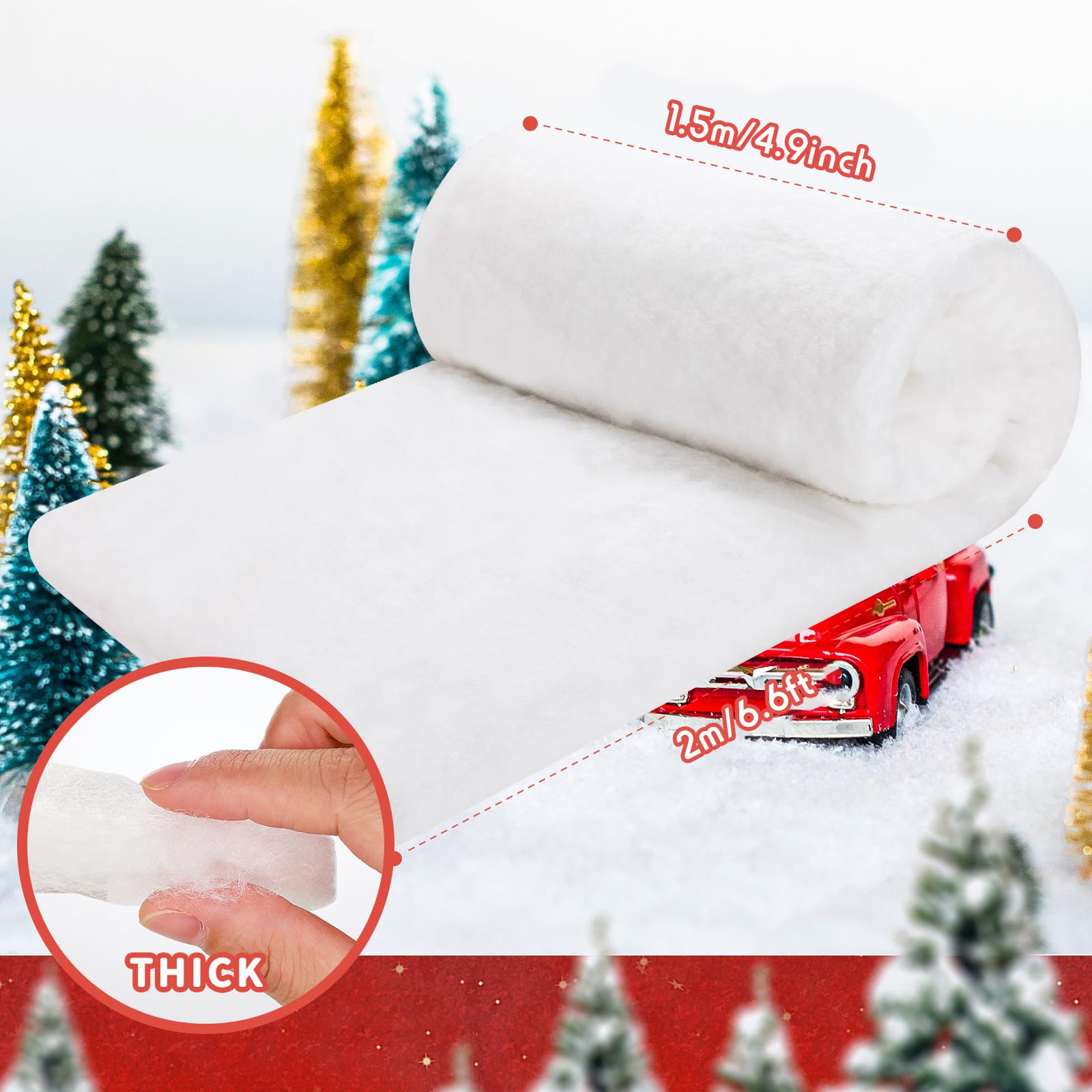 Rouleau De Couverture De Neige De Noël, Fausse Couverture De Neige