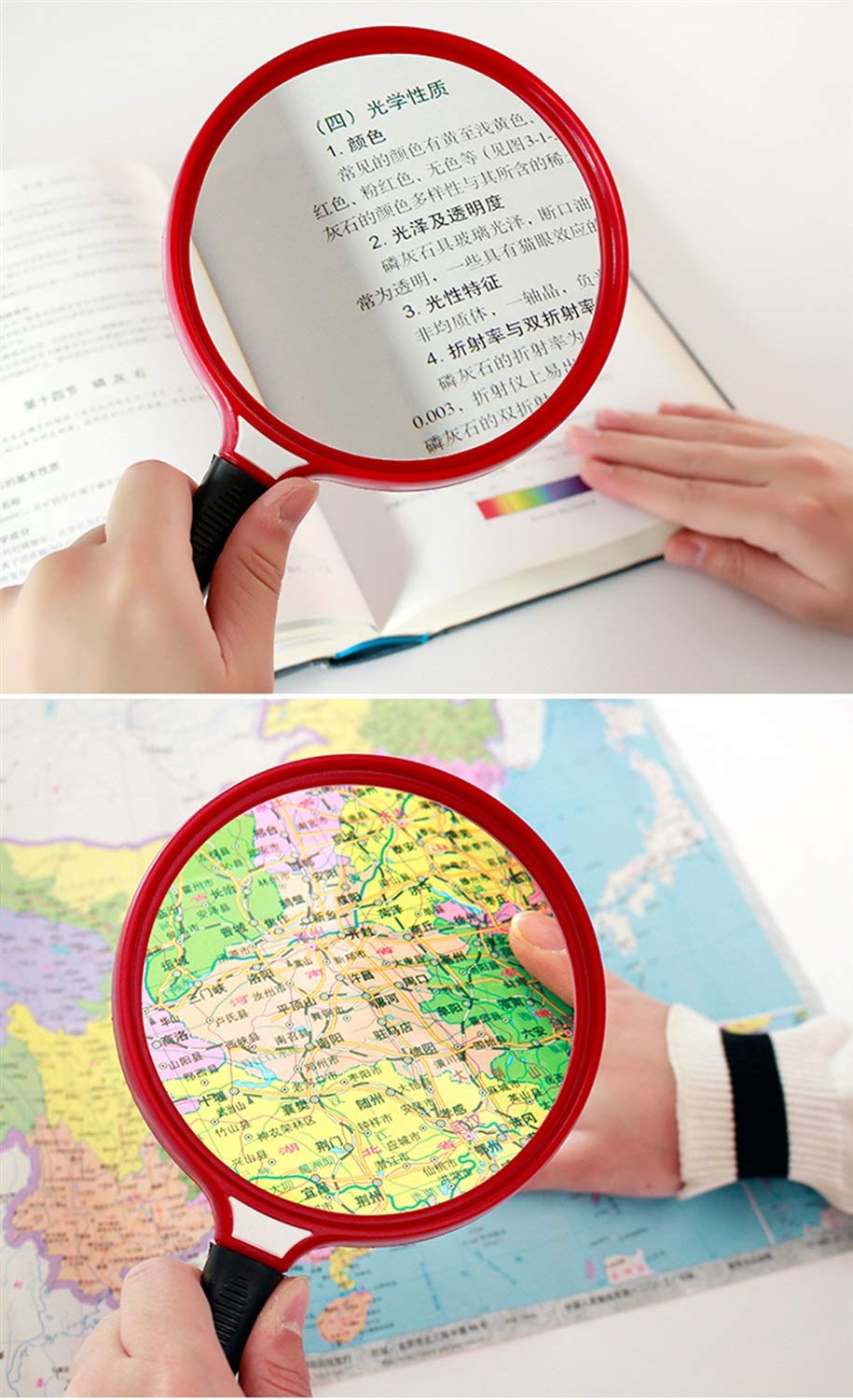 Lupas Lupa Grande 10X Lupa de Mano Lupa de vidrio HD Tamaño Gigante para Personas mayores Lectura Libros Periódicos Mapas Monedas Joyería Manualidades Ligero Fá