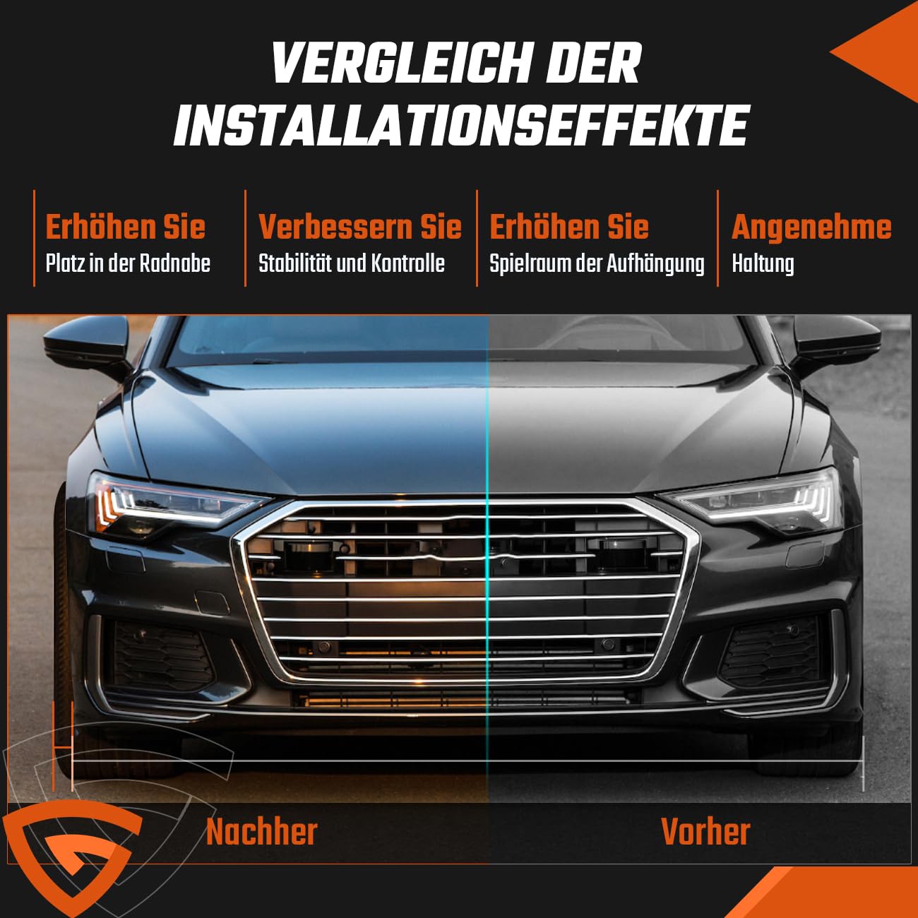 Spurverbreiterung 5x100 5x112 40mm 2x20mm Kompatibel VW Golf Audi A3 A4 A6 A8 Radschrauben M14x1.5 Spurplatten Distanzscheibe Mittenzentrierung 57,1mm Schwarz