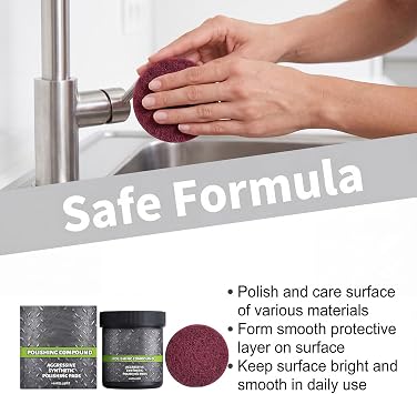 Ultra Cut Polishing Compound,Ultra Cut Polishing Compound for Wood and Furniture,All-in-One Surface Restoration Polish with Pad (1pc)