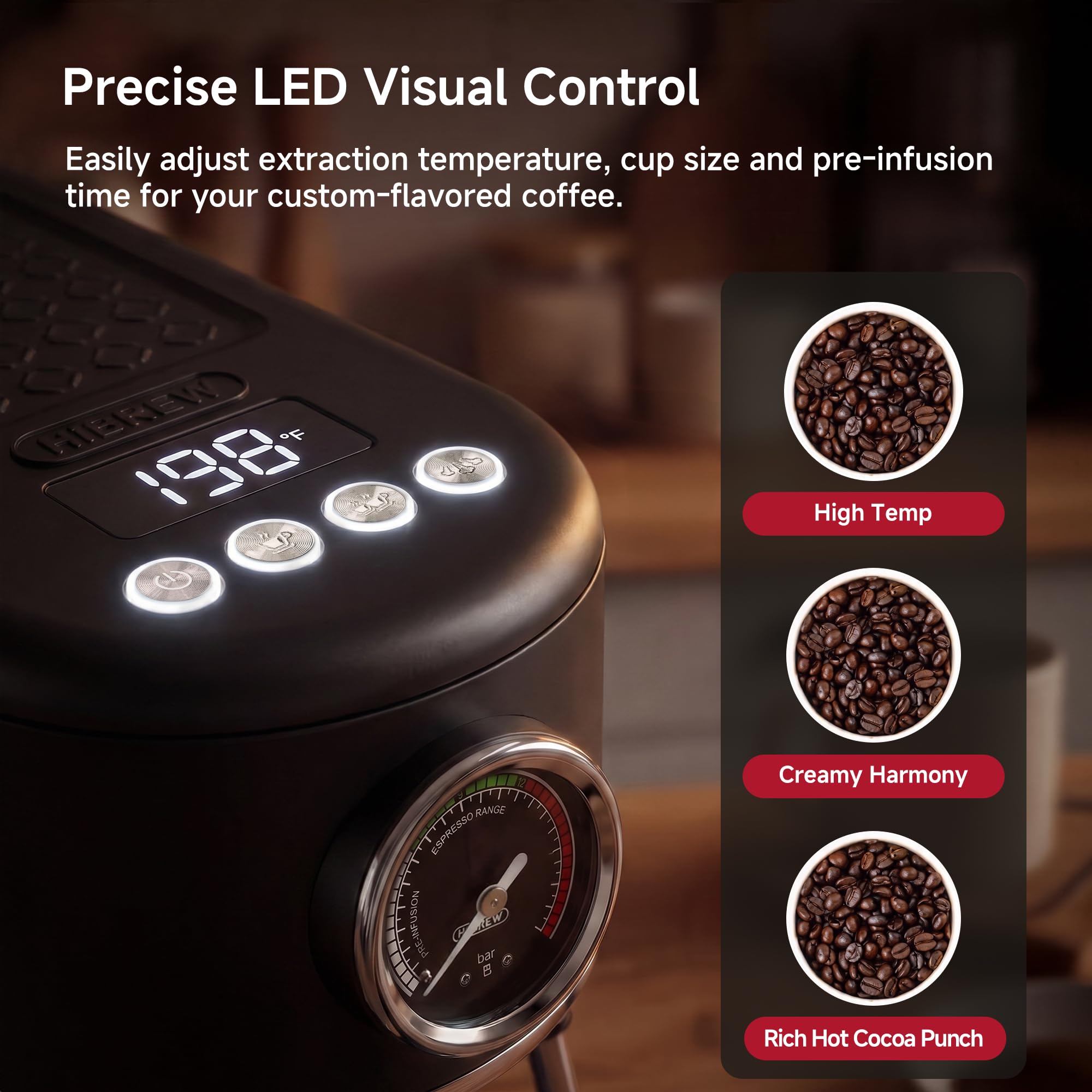 Amazon.com: HIBREW H10B Programmable Espresso Machine with LED