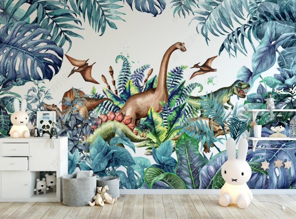 Papier peint intissé dinosaure 300x210 cm grand poster mural pour chambre enfant