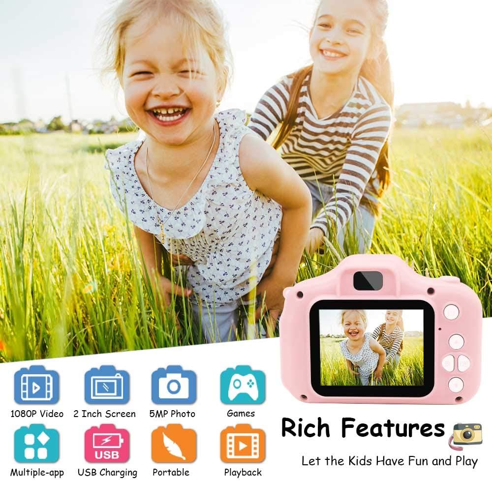 Gretex Gift Boxed Kids Camera, Digital Camera for Kids, Best Birthday Festival Gift for Age 3 4 5 6 7 8 9 10 Year Old Girls and Boys - Best Toys