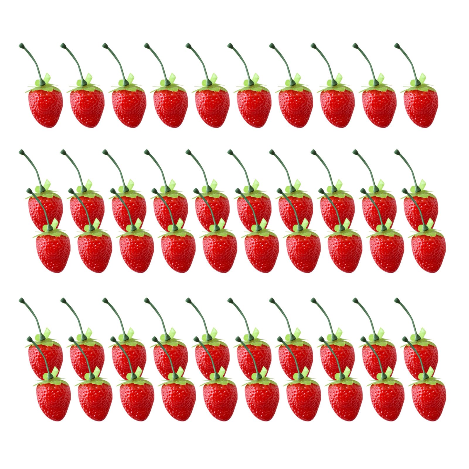 Hsioluted Simulation Strawberry Fake Fruit Model Artificial Fruit Kitchen Party Decoration Realistic Decorative Fake Simulation Strawberry