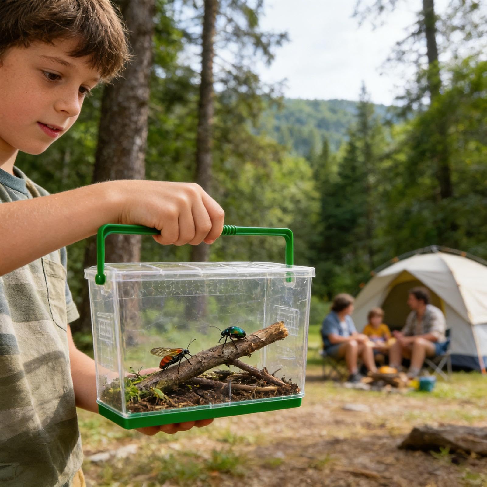 Hinterhof Entdecker Set Mit Einer Lupe Lernspielzeug | Kinder Entdecker Set Mit Beobachtungskasten Für Innen & Außen Garten Sowie Hof Camping, Wandern Und Jagen Schule Und