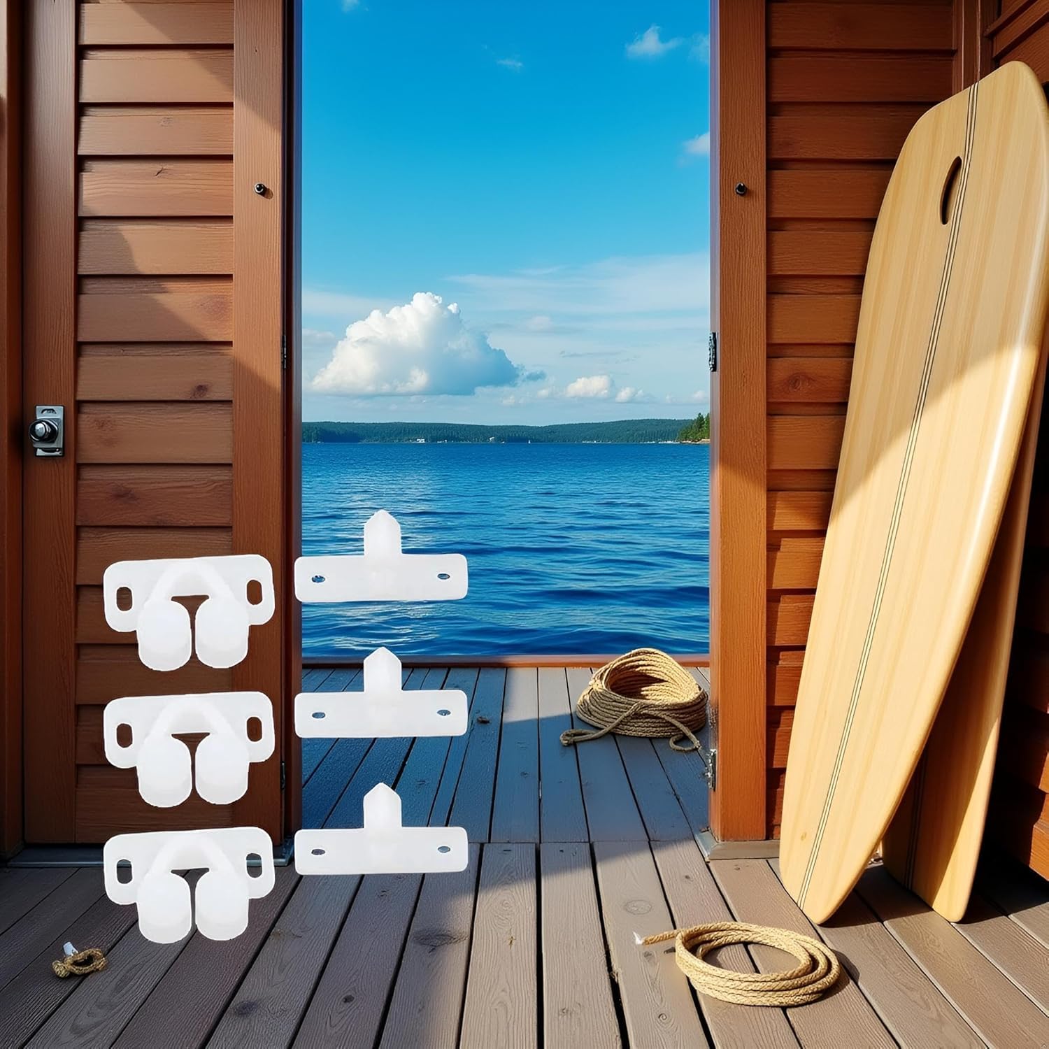 3Pcs bianco Marine Barca Ball Catch Door Cabinet Spring Back Plate Roller Latch Plastic Catches Cabinet Hardware