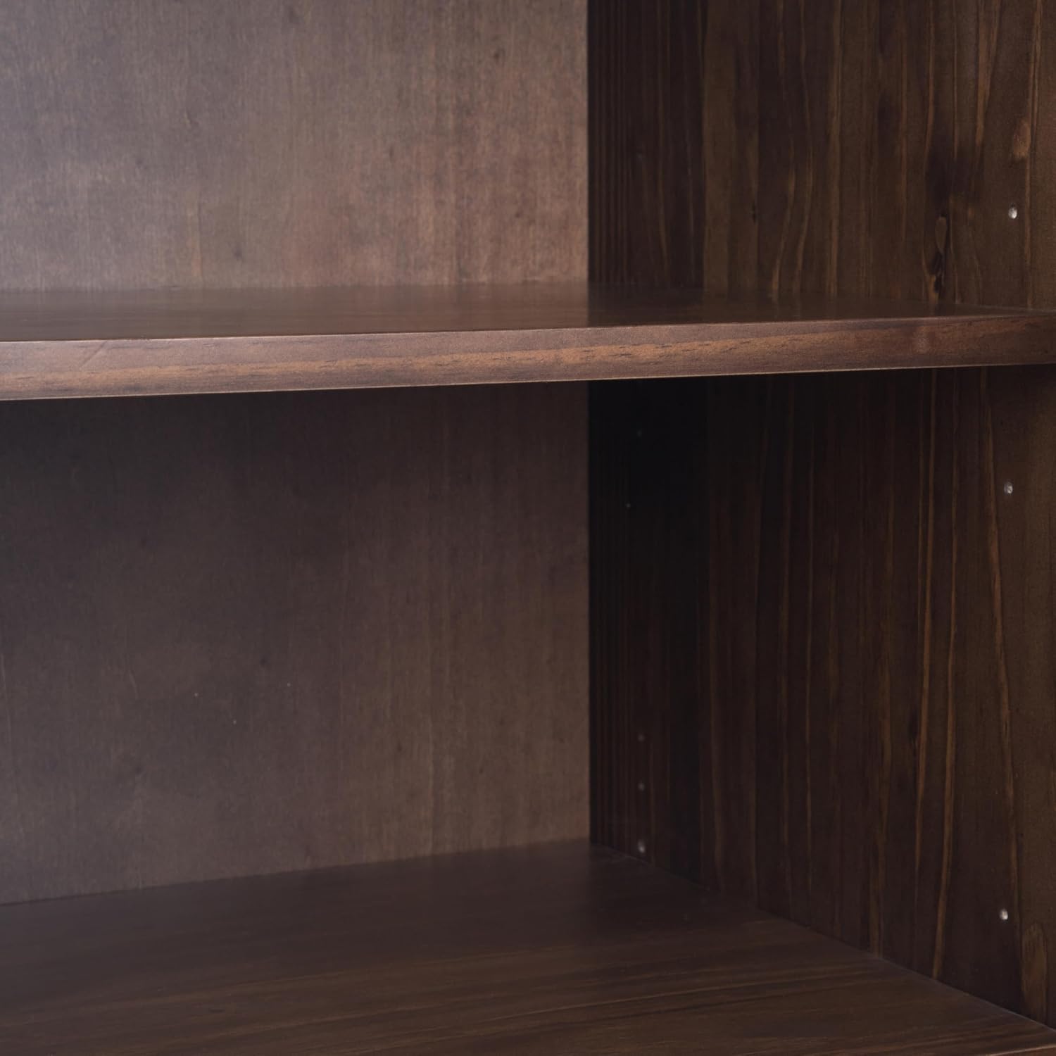 SIMPLIHOME Hollander Buffet - 54 inch Wide Solid Wood 3-Door Sideboard Buffet in Warm Walnut Brown, Contemporary Storage Cabinet for Dining Room or Kitchen with Adjustable Shelves and Metal Handles