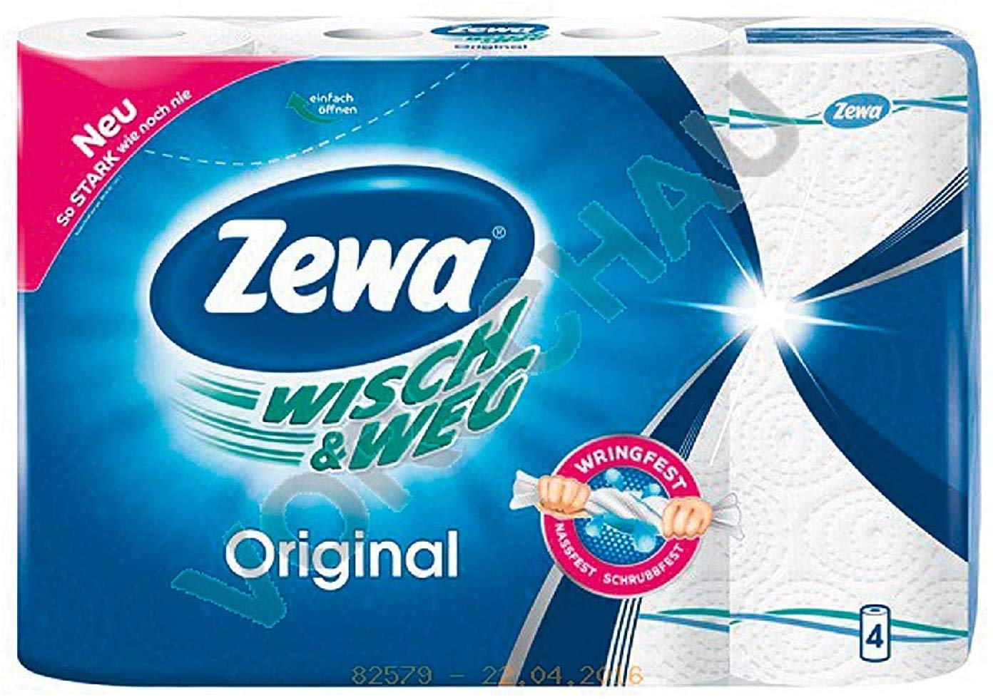 Zewa Wisch und Weg Küchenrollen Original 4 x 45, 6er Pack (6 x 4 Stück) (6 Packungen x 4 Rollen)
