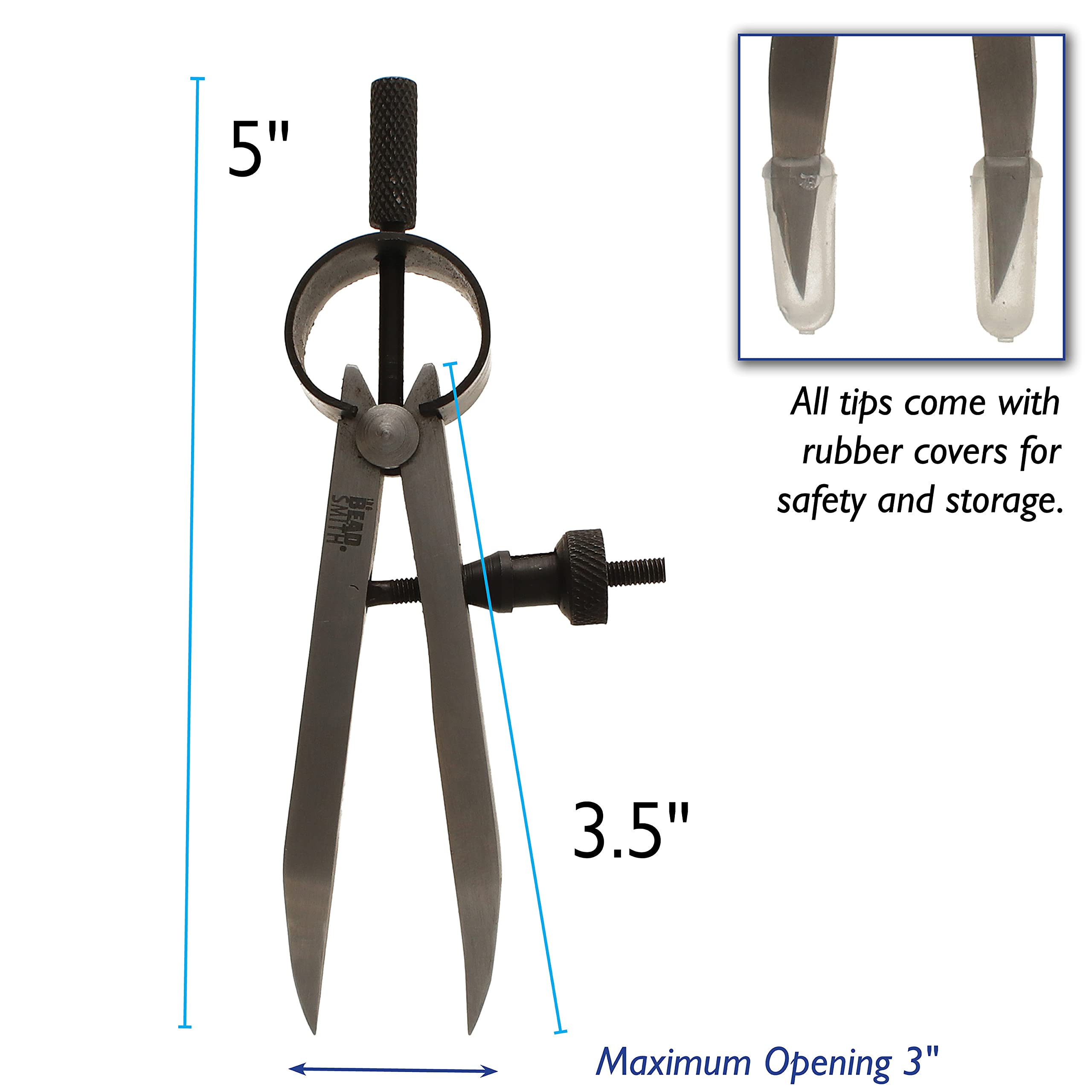 Beadsmith Calipers - 3 Inch Stainless Steel Divider -4