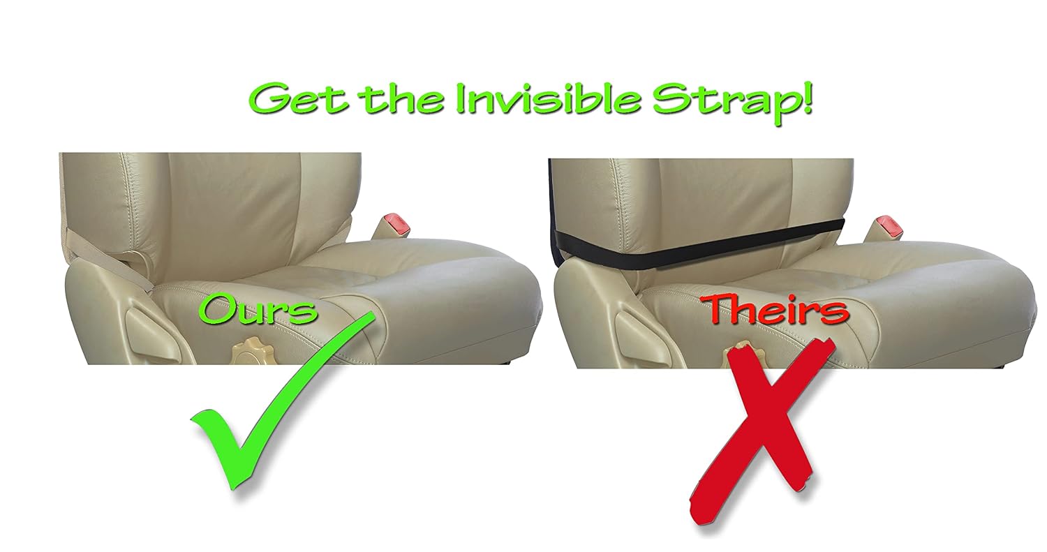 Luxury Clean-Edge Kick Mat - Seat Back Protector and Seat Cover with Invisible Strap and Stiff Edging (1 Mat)