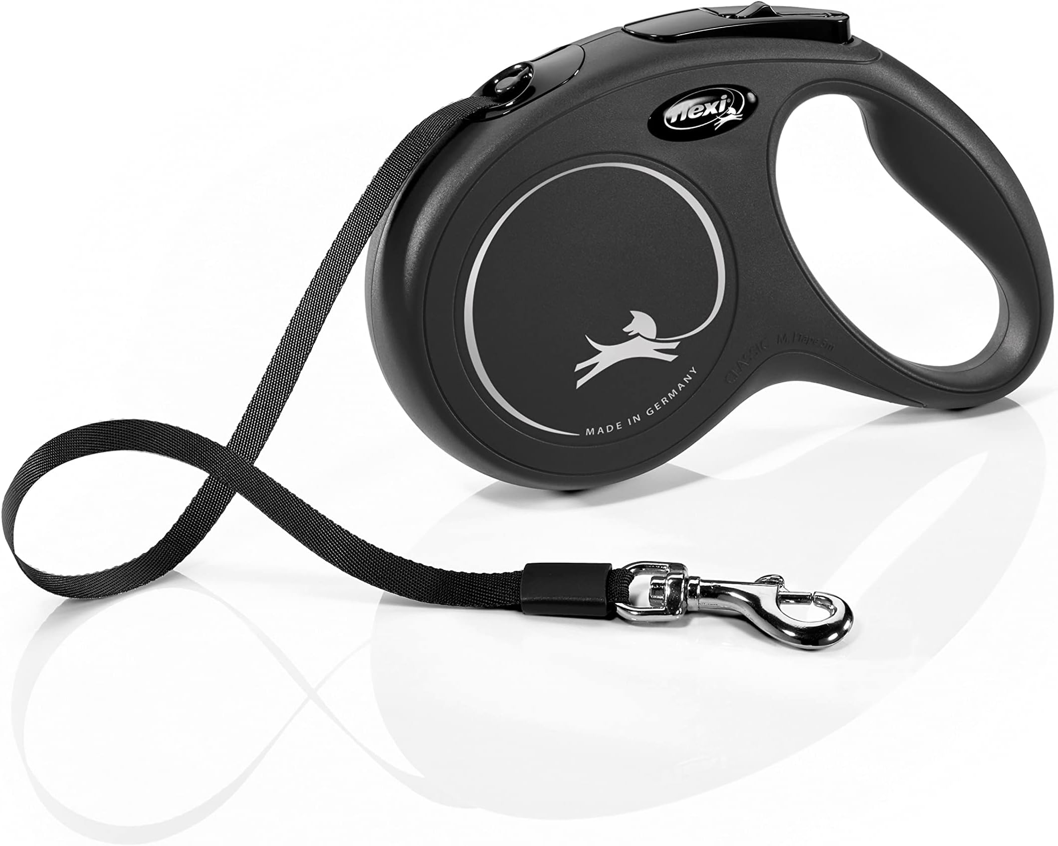 Flexi Black New Comfort Tape Retractable Dog Lead