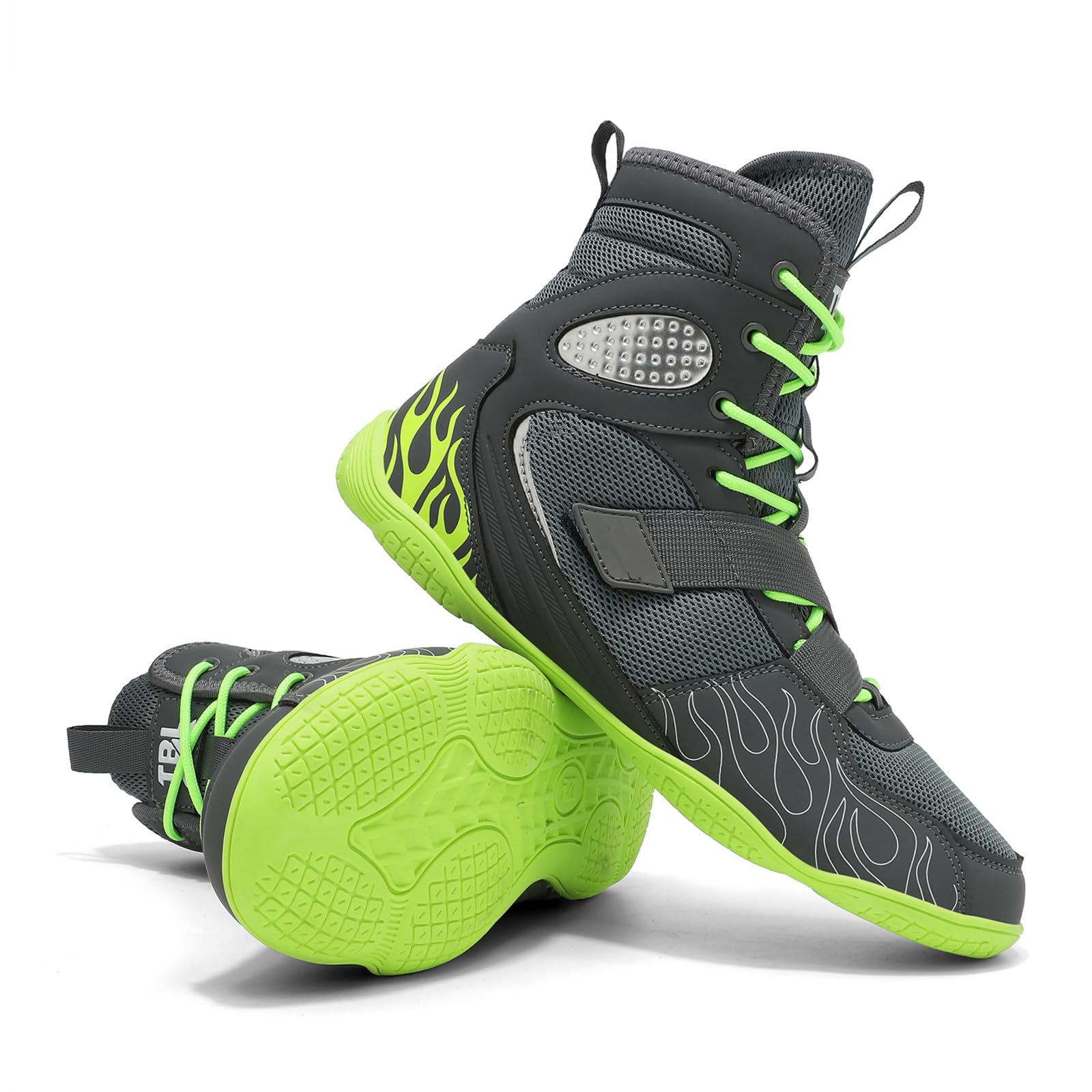 Scarpe Wrestling da Uomo Scarpe Boxe Sneakers Alte per Fitness | Traspiranti Leggere Antiscivolo, Con Supporto Per La Caviglia; Per Allenamenti Agonistici, Arti Marziali Powerlifting