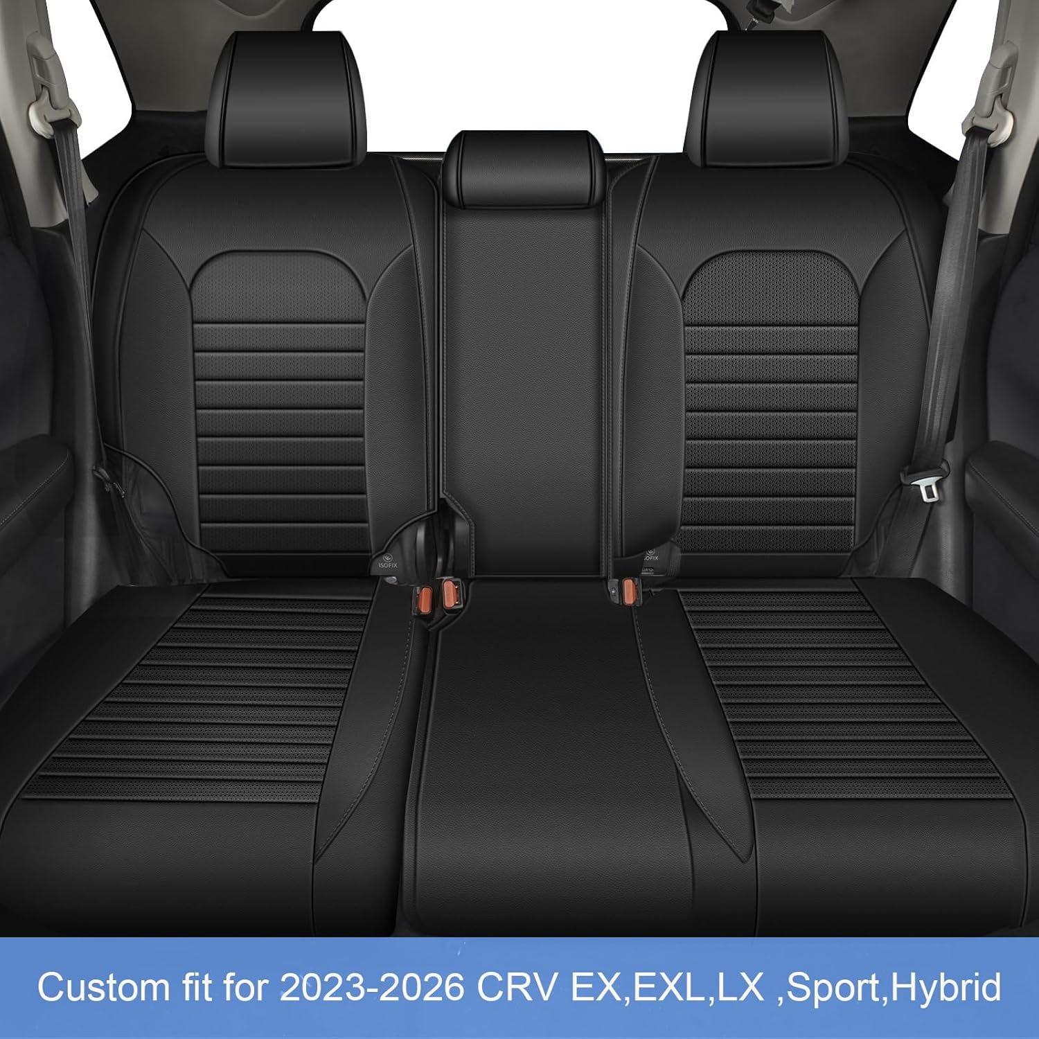 car seat cover fit for honda crv (ex-l,ex,sports series,lx,hybrid) 2023 2024 2025 2026 - full set cr-v black seat covers black crv 2023-2026 full set