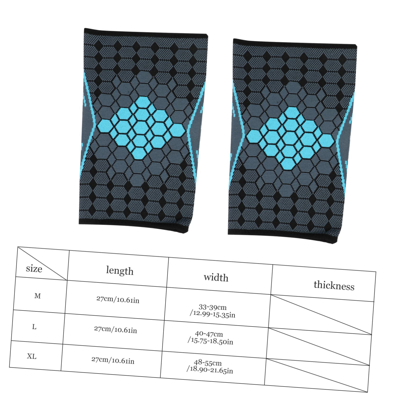 FRCOLOR 2pcs Nylon Sports Knee Pad Compression Knee Brace for Men Running Cycling Basketball Protection