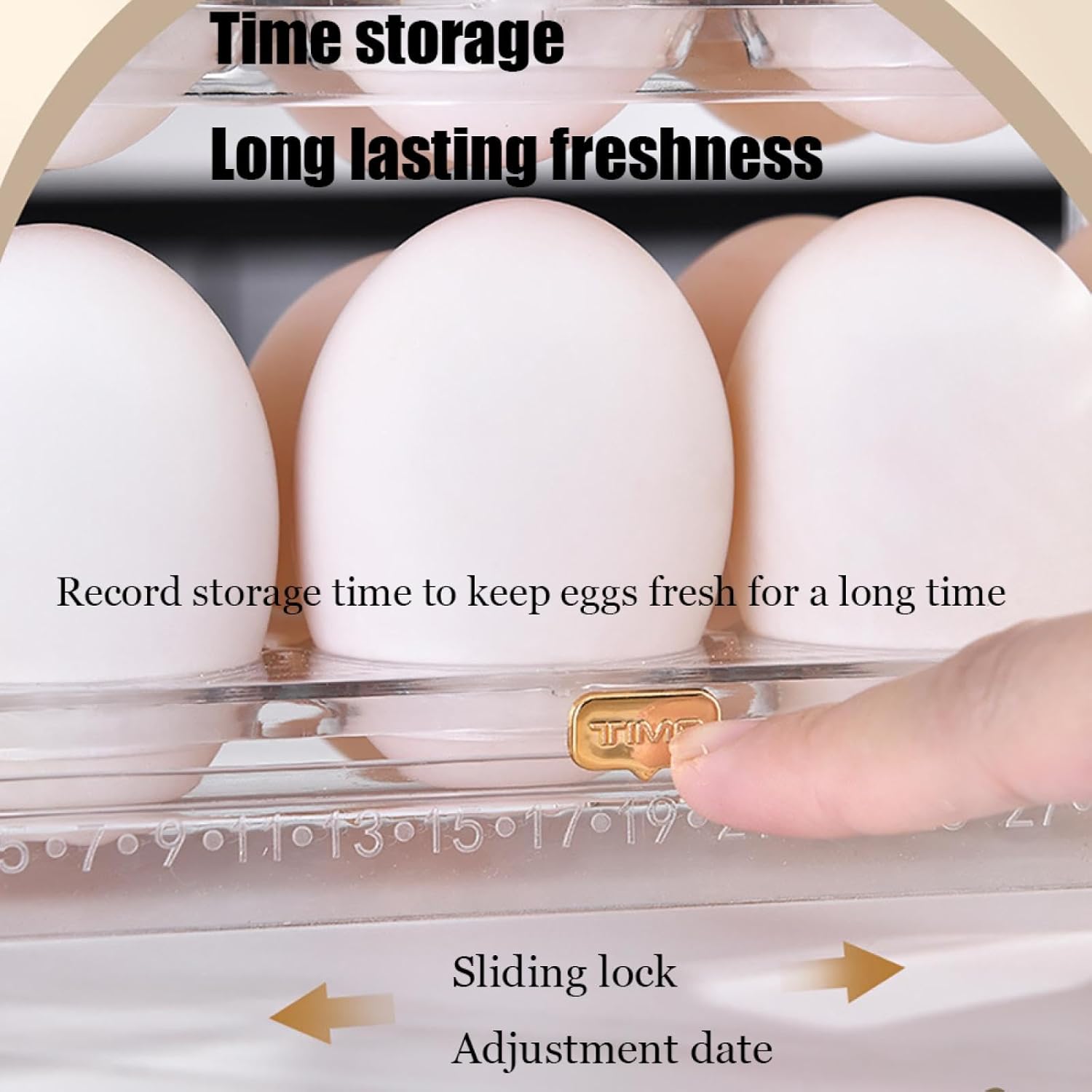 3-Layers Egg Storage Box,Egg Holder for Fridge,Egg Storage for Countertop,Egg Organizer,Egg Dispenser for Refrigerator,Egg Tray for Refrigerator,for Refrigerator