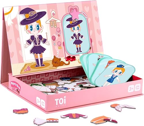 Toi Juguetes magnéticos para niños cajas de rompecabezas para niños de 3 a 8 años con tablero de juego juguete de mesa preescolar para niños