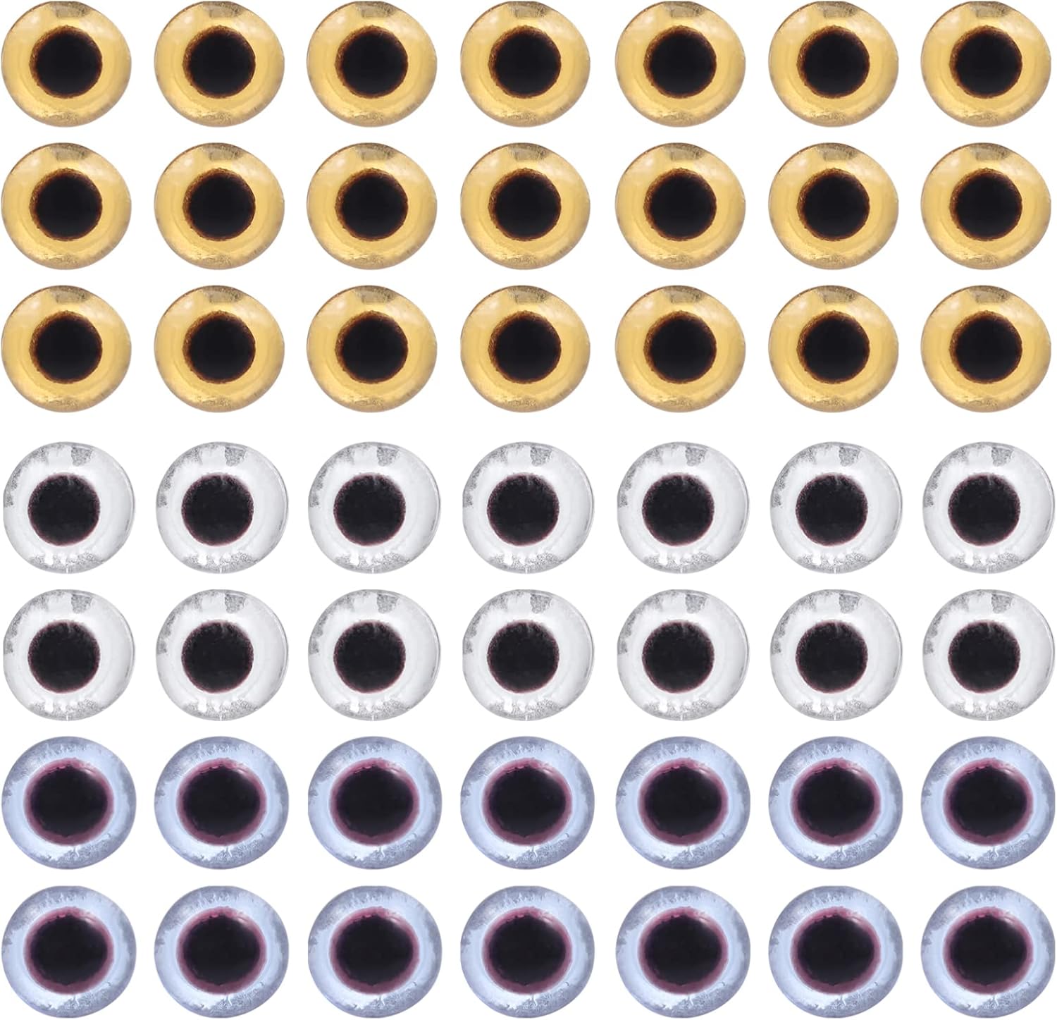 人気商品の Lurrose 50ペア入り 人形 目玉 アイ 黒目 ドール ぬいぐるみ 手芸パーツ 手作りおもちゃ Diy 5mm 目パーツ おもちゃ Diy縫製 クラフト 3色 Glm Co Il