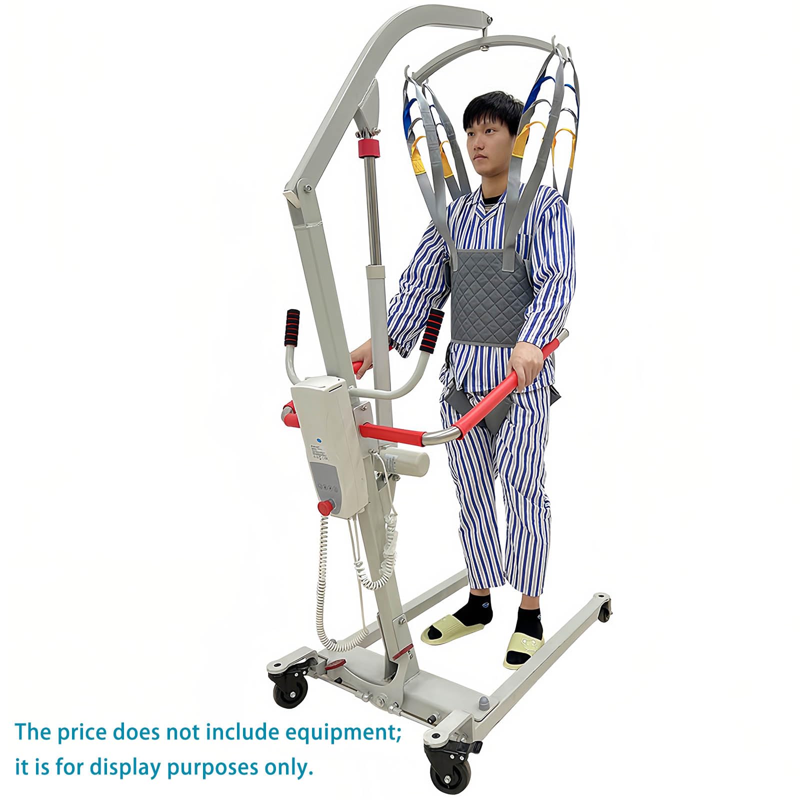 Imbracatura di sollevamento paziente per supporto a quattro punti, attrezzatura medica di sollevamento, cinghia di trasferimento completa del corpo, aiuti di sollevamento per ambulazione e allenamento