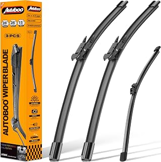 AUTOBOO 28"+28"+15" Windshield Wiper Blades for Ford Edge 2015-2023 - OEM Fit, All-Weather Durable Replacement Pack of 3