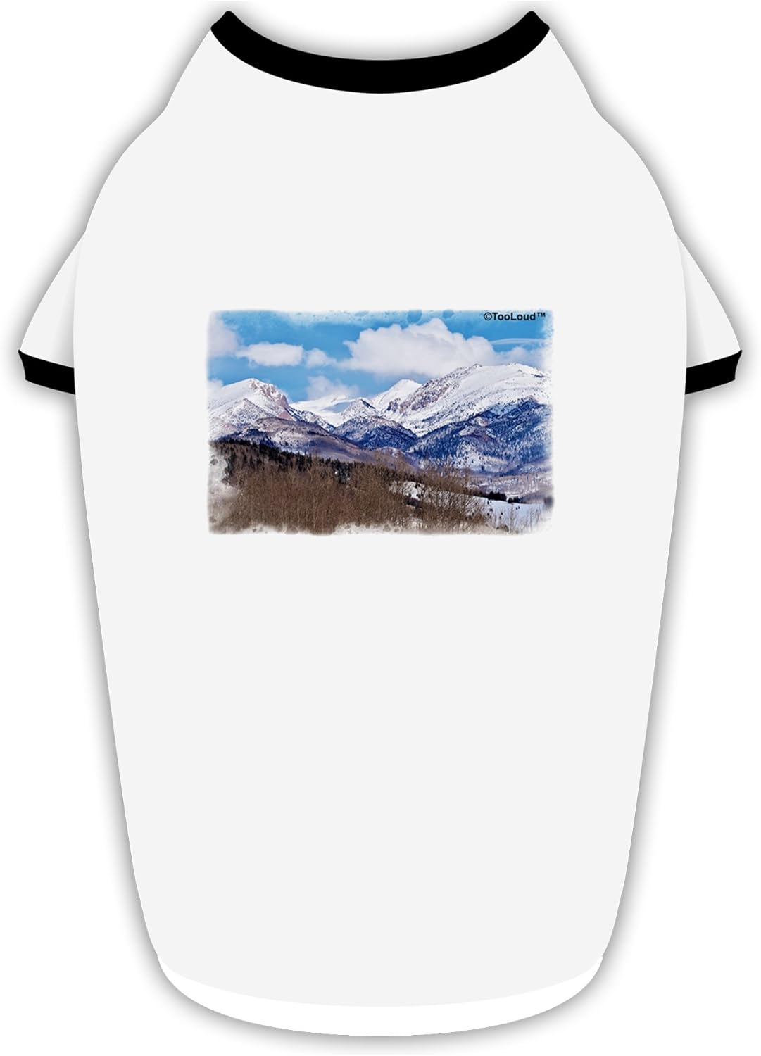 TOOLOUD Pikes Peak Cotton Dog Shirt White with Black Small