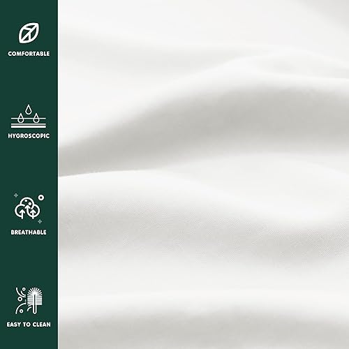 Miniatura 4 de CHUN YI Juego de funda de edredón de 7 piezas de algodón Tencel Lyocell 1 funda de edredón y 1 sábana encimera y 1 sábana bajera y 4 fundas de