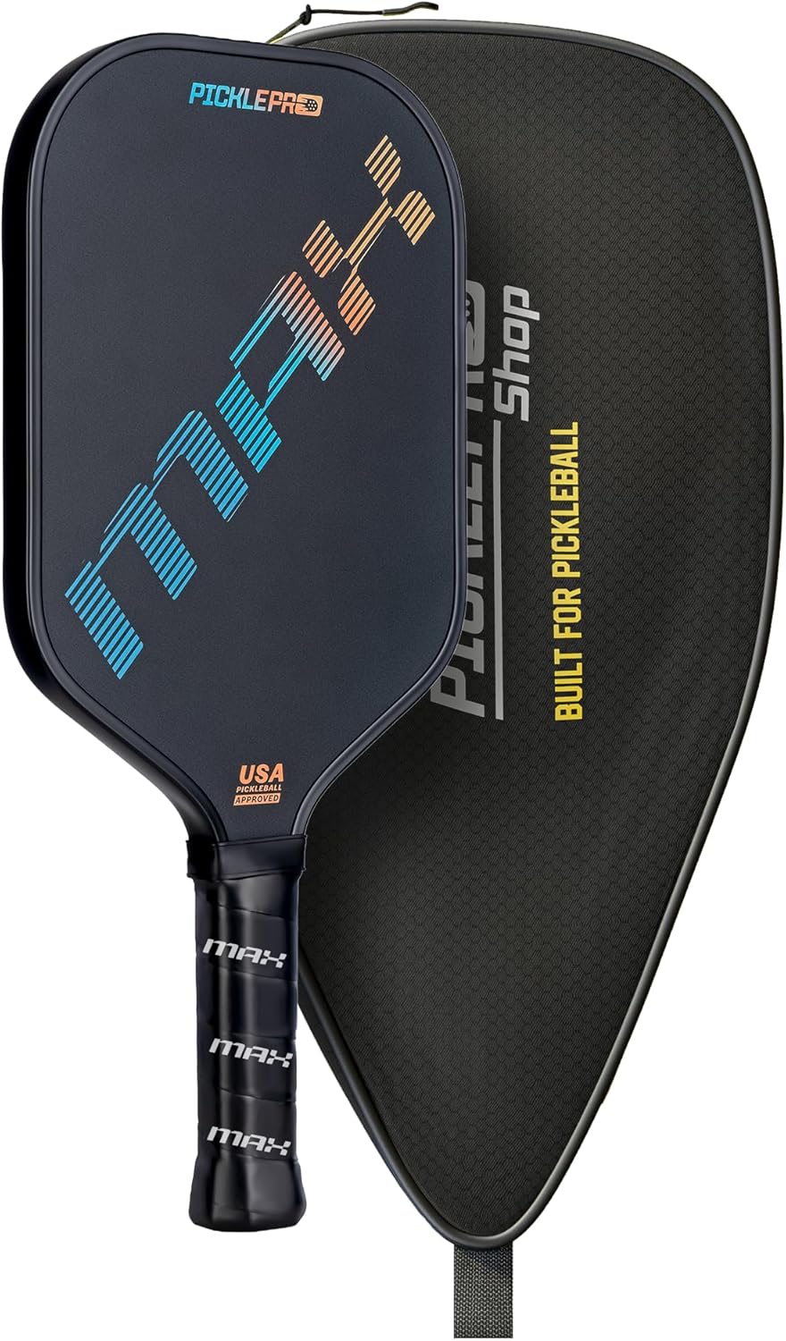 Premium Carbon Fiber Pickleball Paddle with Thermoformed Body, Foam Edge Walls & CAS/CFS Spin Surface – USAPA Approved, Tournament-Grade Power, Spin & Extended Play Durability - Premium Cover Included