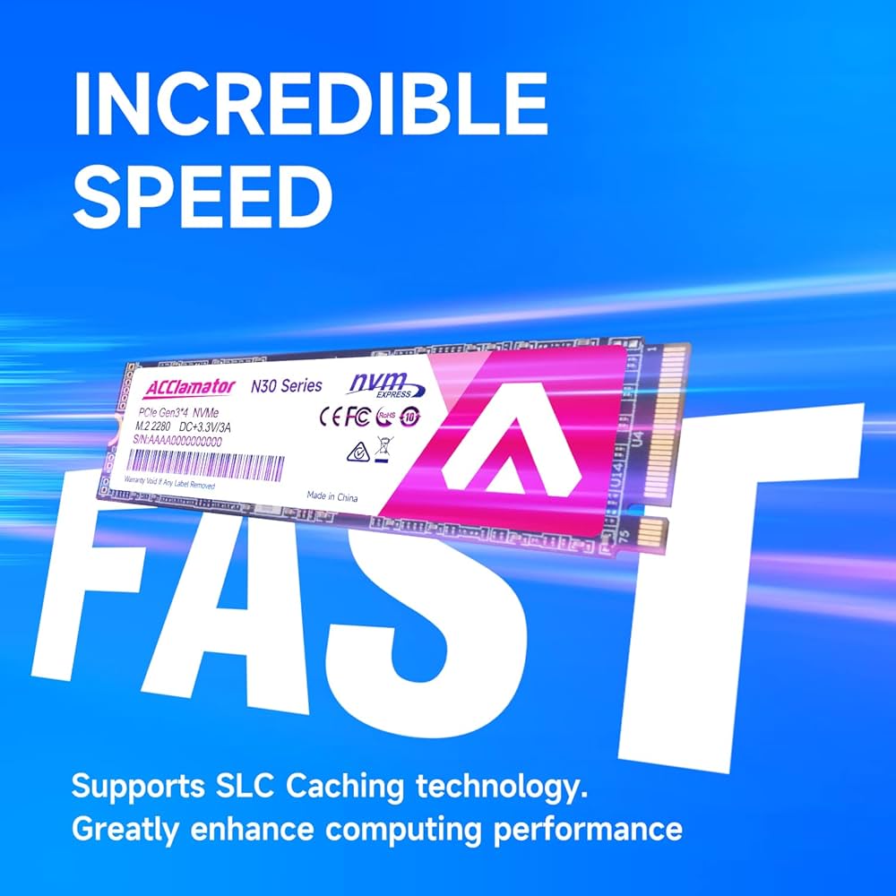 Amazon.co.jp: Acclamator SSD 2TB PCle Gen3x4 NVMe M.2 2280
