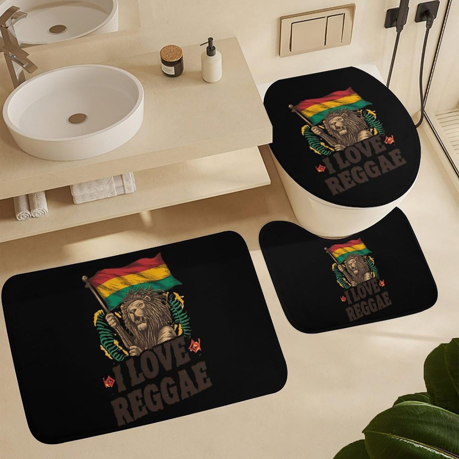 I Love Reggae Rastafarian Boys Girls Short Sleeve Shirts Graphic T-Shirts Crewneck Casual Printed Tee