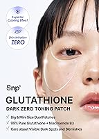 Vista 3 de SNP Parche para ojos con 99% glutatión + niacinamida B3 Parches nutritivos para debajo de los ojos para imperfecciones y manchas oscuras