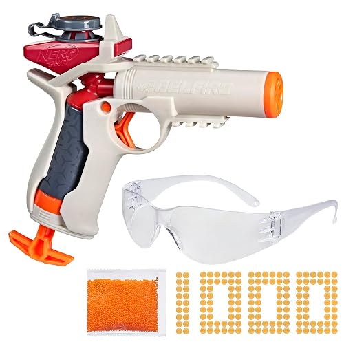 Nerf Pro Gelfire Ignitor Blaster, 1000 Gelfire Rounds, 60 Round Capacity, T-Pull Priming, Up to 150 FPS, Eyewear, Gifts for Teens Ages 14+, Birthday Gift for Kids