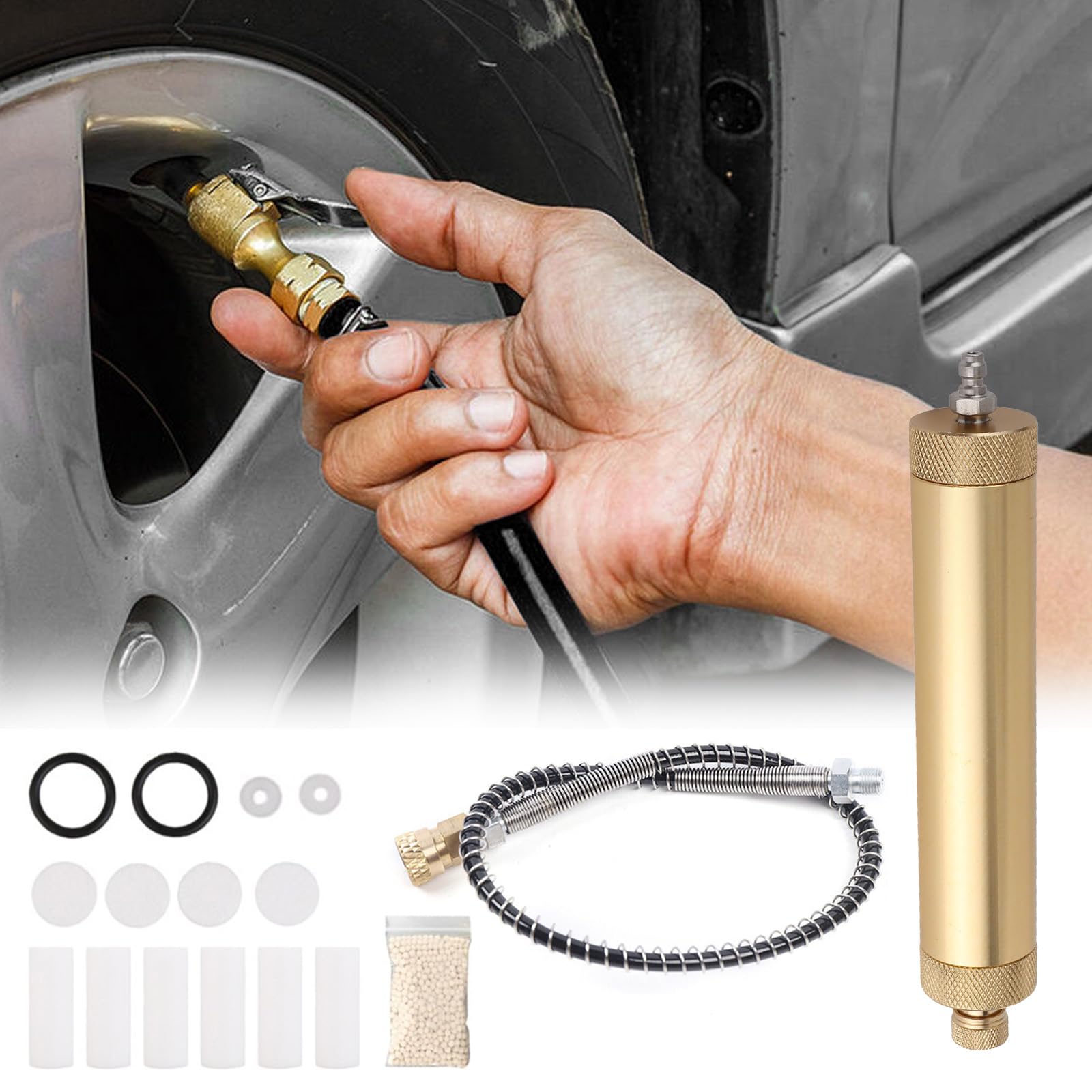Filtre De Compresseur D'Air, RéGulateur De SéParateur Huile-Eau 17 PièCes Kit De Filtre De Compresseur D'Air Q35 Pcp Pompe De Filtre à Air SéParateur D'Eau Et D'Huile SéParateur D'Eau De Compresseur