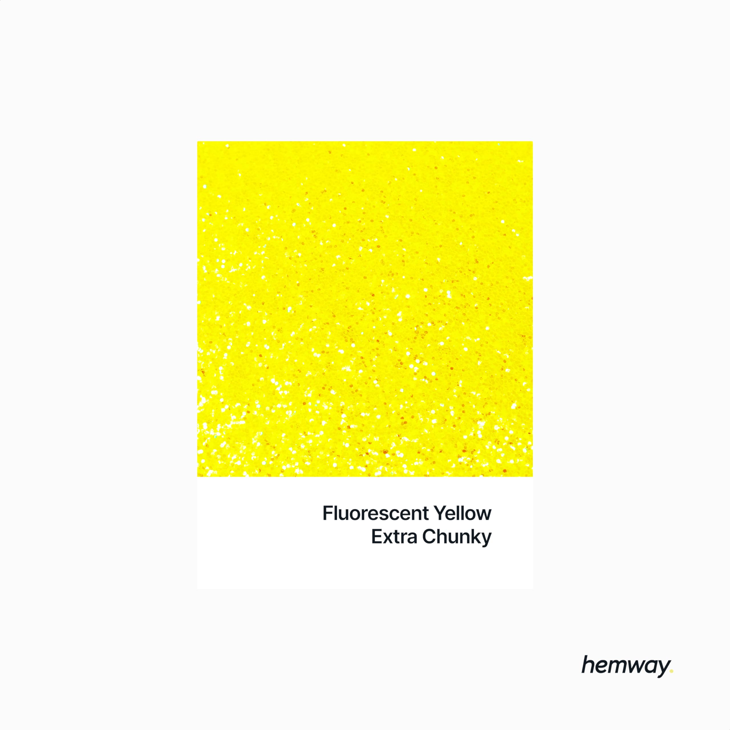 Hemway Glitter Shaker Fluorescent Yellow 130g x2 Pack Extra Chunky, Craft Glitter Shakers for Resin & Epoxy Crafts - Image 2