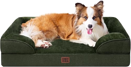 Miniatura 99 de EHEYCIGA – Cama ortopédica mediana impermeable para perros medianos, de espuma viscoelástica tipo caja de huevos, con bordes elevados y base