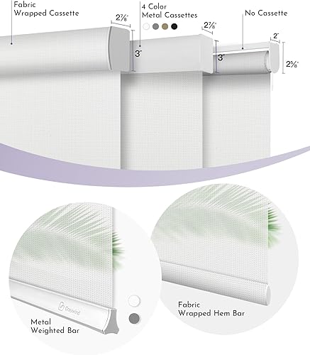 Miniatura 6 de Graywind Cortinas solares motorizadas compatibles con control remoto Alexa Google, persiana eléctrica a prueba de fuego, persianas enrollables