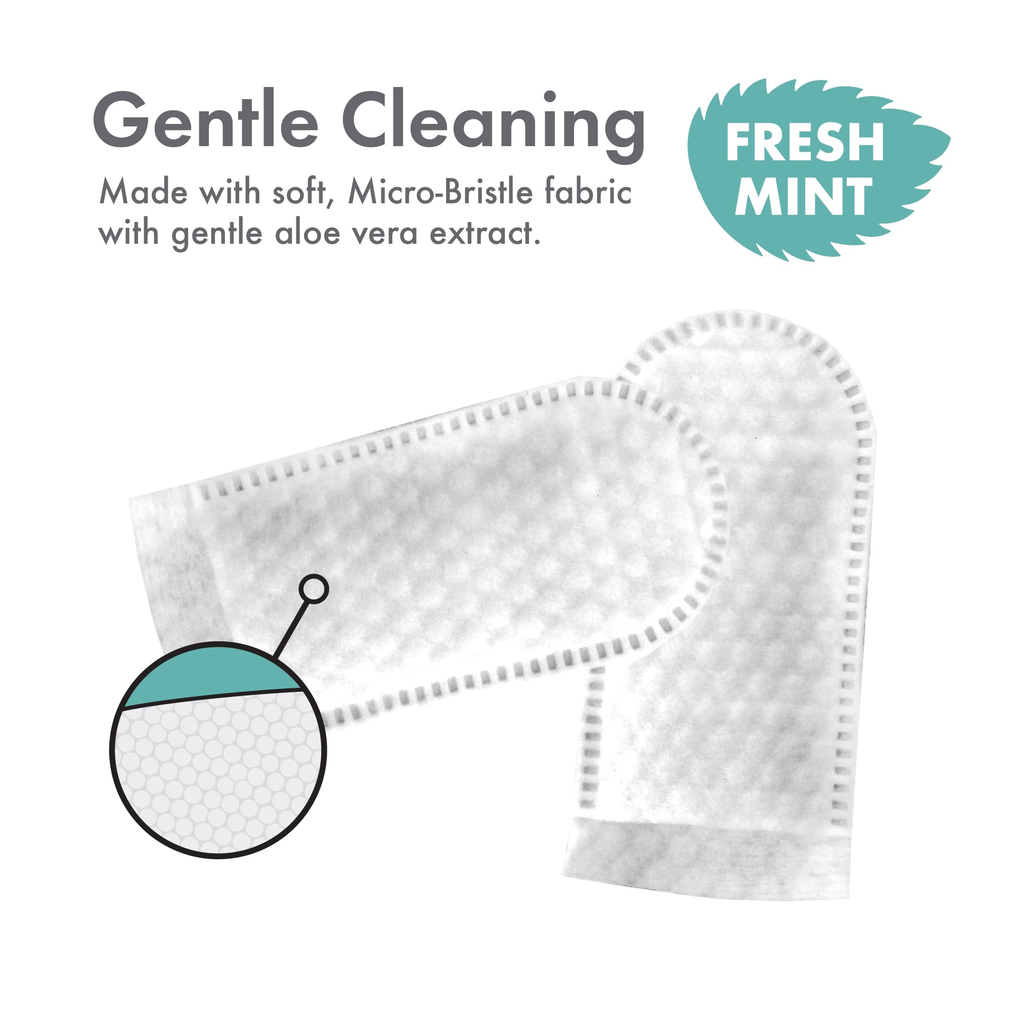 Petkin Fingertip Tooth Wipes for Dogs and Cats, 50 Finger Wipes - Slip-On, Snug Fit, Micro-Bristle Fabric - Cleans Teeth, Gums, Plaque & Tartar - Convenient, Ideal for Home and Travel - Fresh Mint - image 5